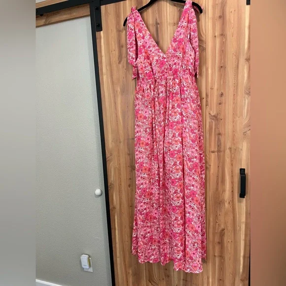 Buddy Love Meme Maxi Dress Tie Shoulder Medium NWT - Picture 9 of 12